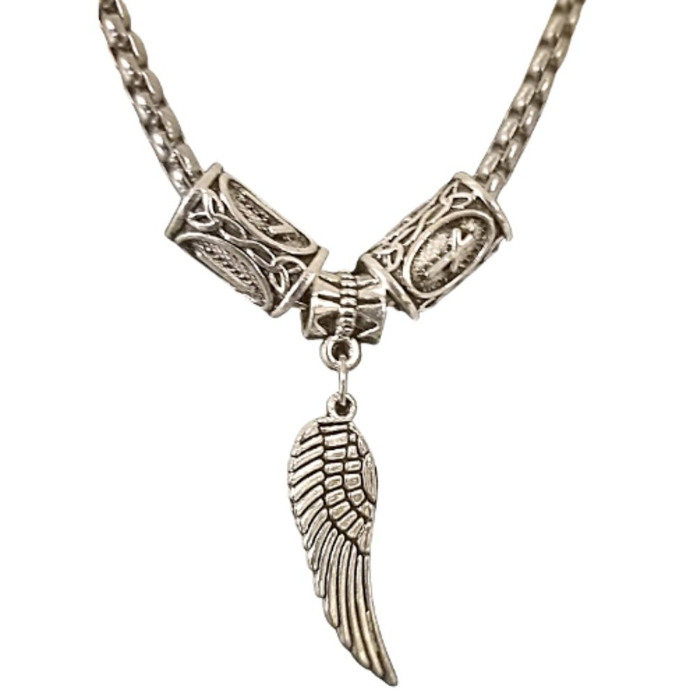 H2H JEWELRY Surgical Stainless Steel (316L) Baby Viking Wing Pendant Charms Rune